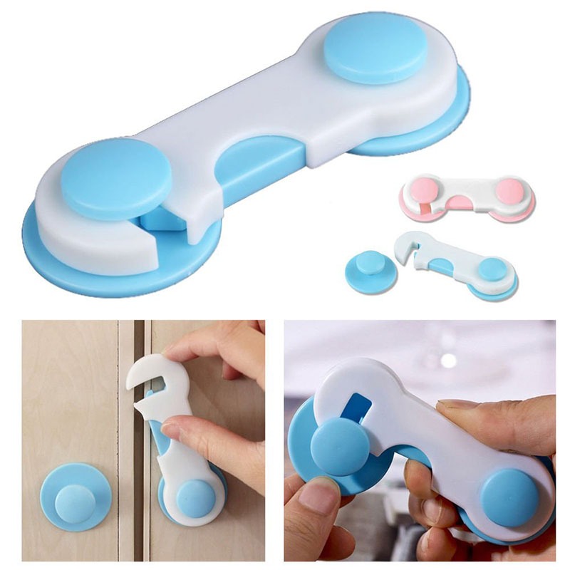 Creative Baby Kids Safety Lock Box Drawer Cupboard Cabinet Wardrobe Door Fridge Safety Lock Prevent Children From Opening Drawers Toddler Safety Protector