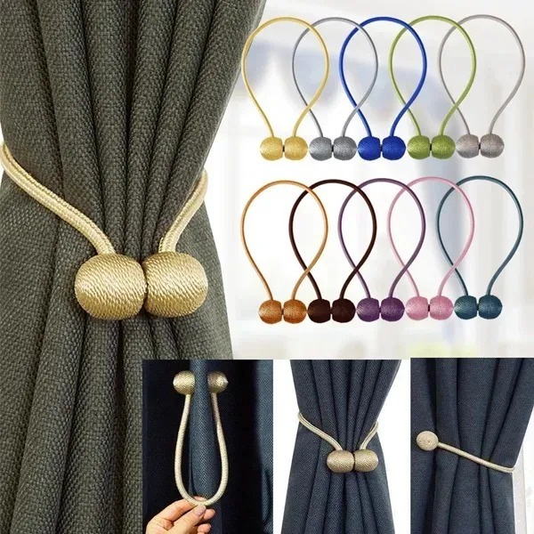 Magnetic Curtain Tiebacks – Luxury Decorative Curtain Holder